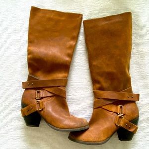 Fergie heeled knee high boots